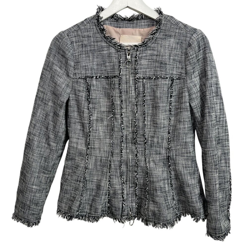 Rebecca Taylor Gray Tweed Blazer